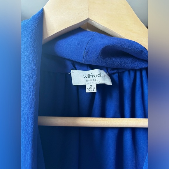 ARITZIA WILFRED | Sabine silk dress in *Royal Blue | size medium - Picture 6 of 8